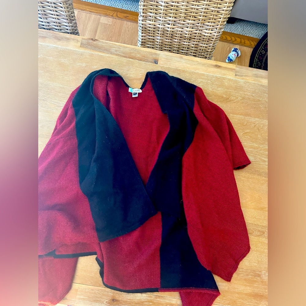 Black and Red Open Cape